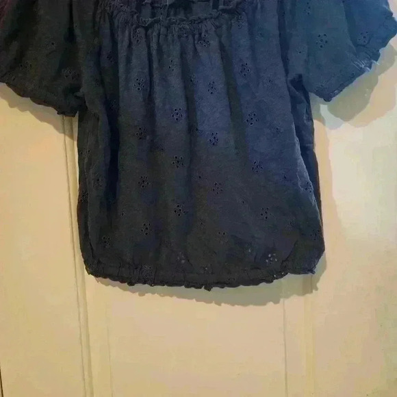 283.American eagle cropped peasant top size medium - Picture 3 of 5